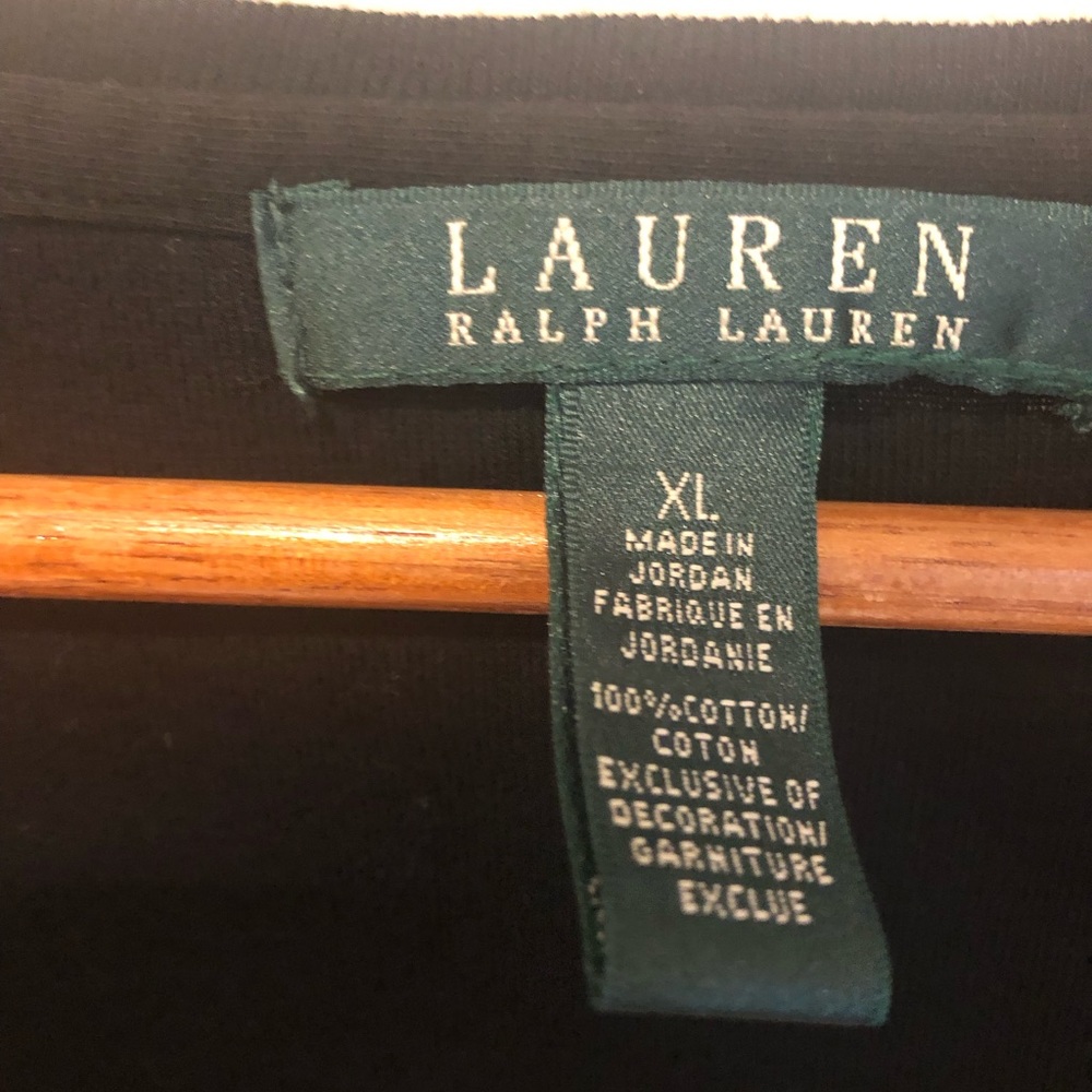 Lauren by Ralph Lauren Black Cotton Dress in T-shirt type material, XL - Picture 4 of 7